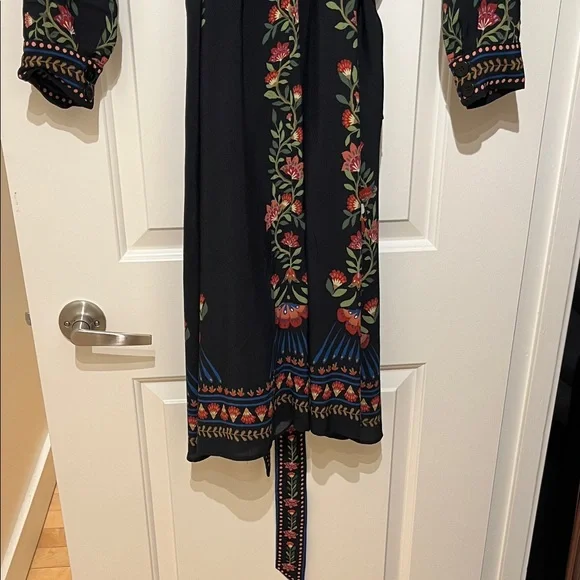 FARM RIO tie waist toucan dress with Floral Accents - Sz M EUC - Picture 8 of 11